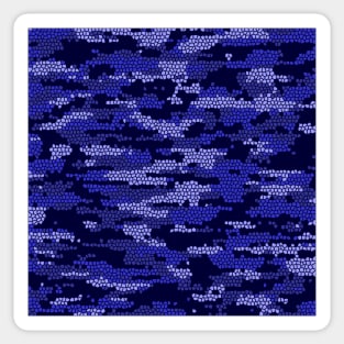 Camo pattern - Blue Sticker